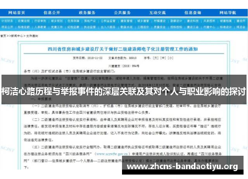 柯洁心路历程与举报事件的深层关联及其对个人与职业影响的探讨